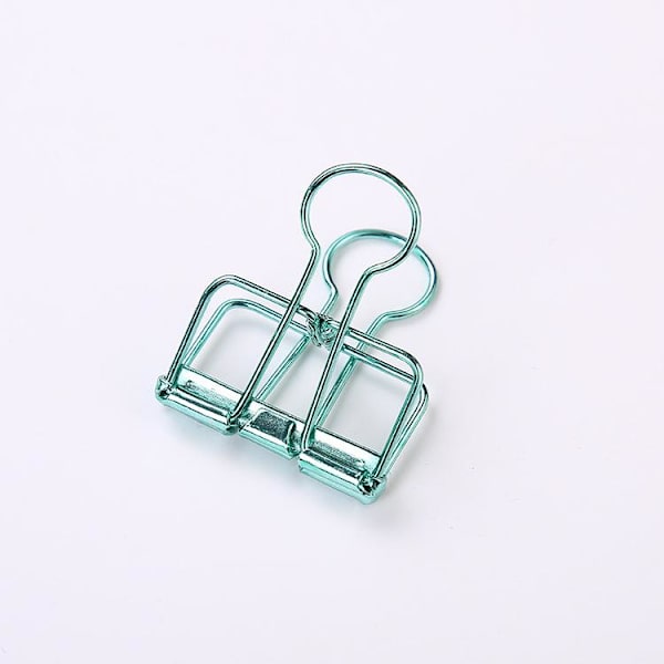 3 Pcs Hollow Metal Binder Clips Home Office Paper Holder Small - Mixed Colours Gold