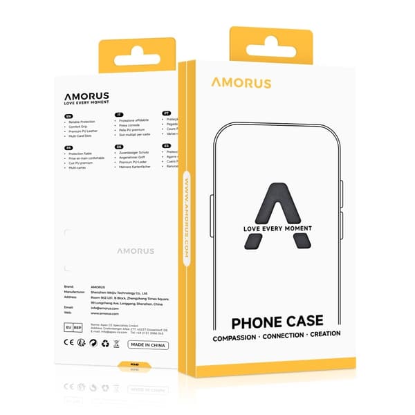 AMORUS For iPhone Air Deksel med Skyvbar Kortholder PC TPU Bakdeksel Silver