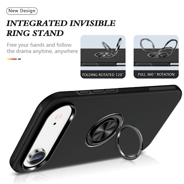 For iPhone Air Hybrid-deksel med Fingerring Black