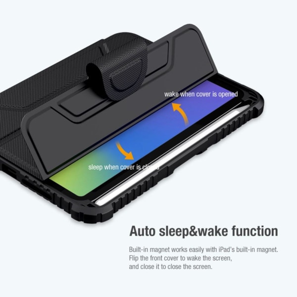 iPad mini 6 (2021) NILLKIN Bumper Skal Auto Wake/Sleep Skjut kam Svart