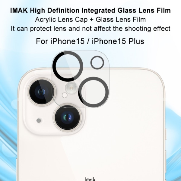 IMAK Linsskydd För iPhone 15 / 15 Plus Film Härdat Transparent