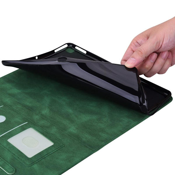 Til iPad 10.9 (2022) Tabletetui Cover Buterfly Imprinting - Grøn Green