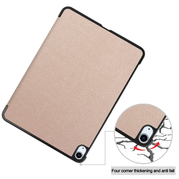 Etui for iPad Air 11 (2024) - Tri-fold Stativ Tablettdeksel - Gull Gold