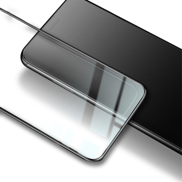 iPhone 14 Pro Max IMAK Pro+ fuld dækning hærdet glas sort ramme Transparent