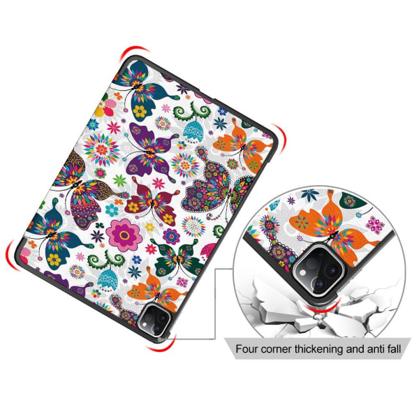 iPad Pro 11" 2021/2020/2018 Trippeldeksel med smal passform - Butterfly Multicolor