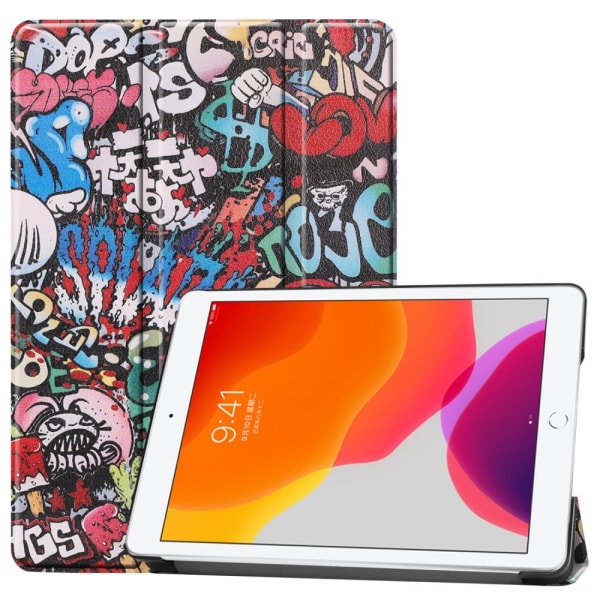 Apple iPad 10.2 Kolmintaitettava teline -tablettikotelo - Graffi Multicolor