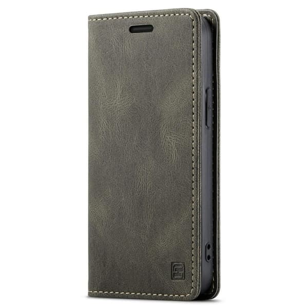 AUTSPACE A01 Retro lompakkokotelo iPhone 13 Mini - Ruskea Brown