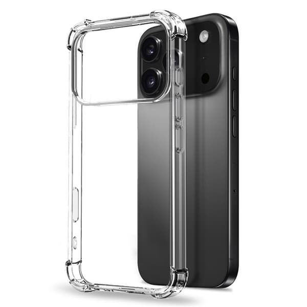 NORTHJO För iPhone 17 Pro TPU Skal + Härdat Glas + Lins Skydd Transparent