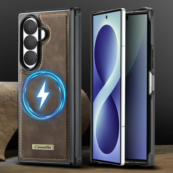 CASEME Magnetisk telefondeksel til Samsung Galaxy Z Fold8 Ultra Brown