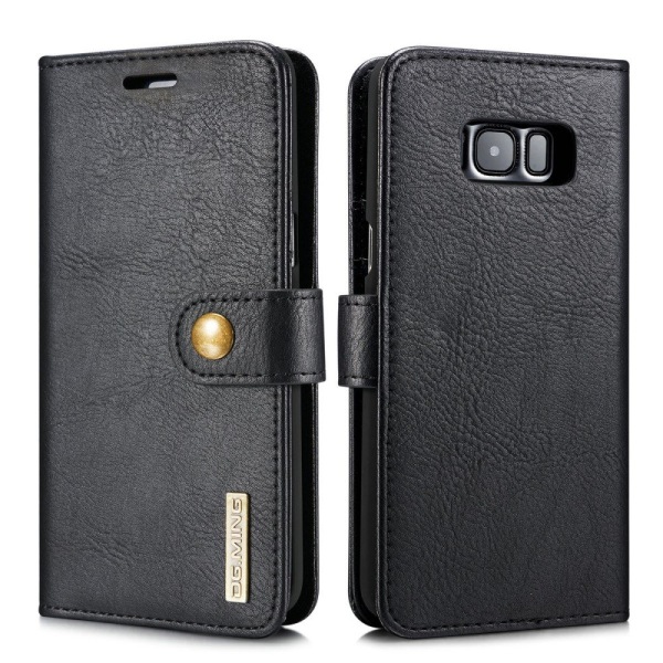 DG.MING Samsung Galaxy S8 haljattu nahkainen lompakkokotelo - musta Black