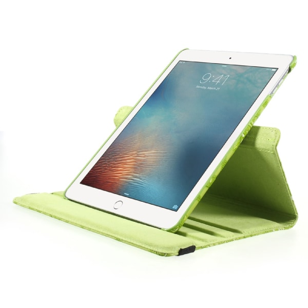 360 graders roterende stativ Grapevine Pattern Case til iPad 9.7 (2017) - Grøn Green