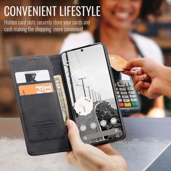 CASEME Lompakkokotelo Jalustalla Google Pixel 11 Pro XL:lle Black