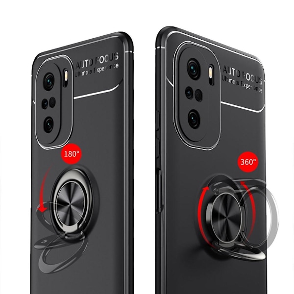 Finger Ring Kickstand TPU Case for Xiaomi Mi 11i Black