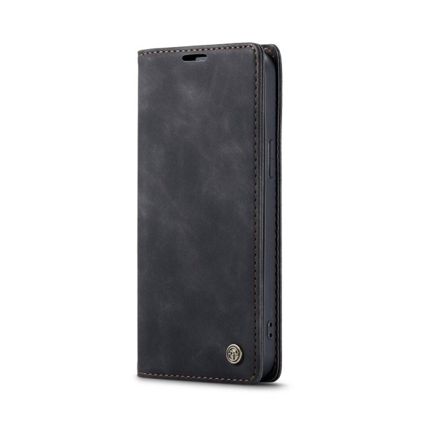 CASEME Retro tegnebog taske til iPhone 12 Pro/ 12 Black