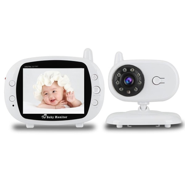 2.4G digitaalinen langaton 3,5 tuuman värillinen LCD-vauvamonito White