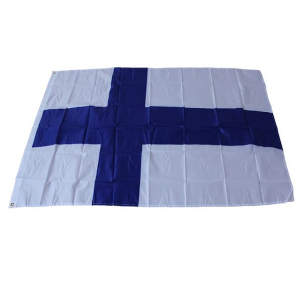 Finland Flagg 90x150 cm banner utendørs innendørs festdekorasjon Blue