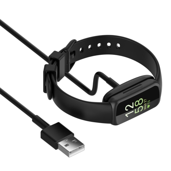 Til Fitbit Inspire 3 Smart Watch USB-opladningskabel Black