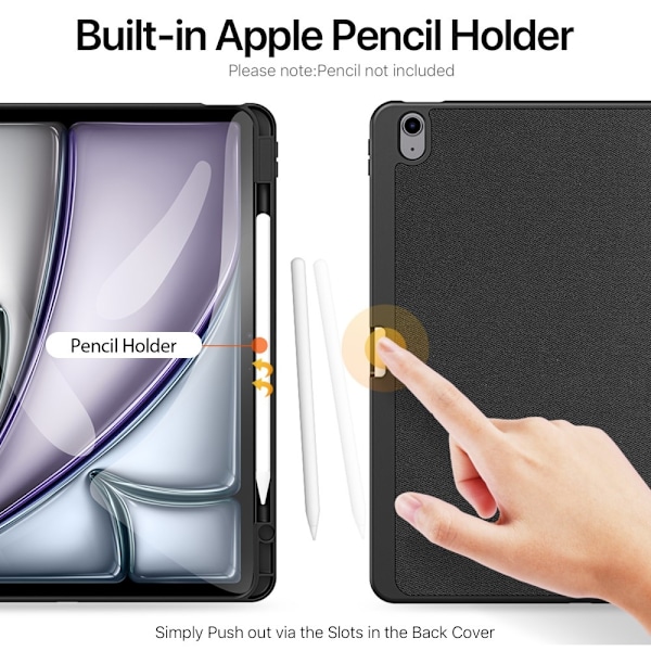 DUX DUCIS Domo iPad Air 13 (2024) Trefoldet stativ - Sort Black