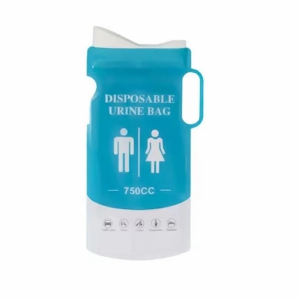 4 stk 750ml biltisse nødurinpose Engangs Campingstrømpe Blue
