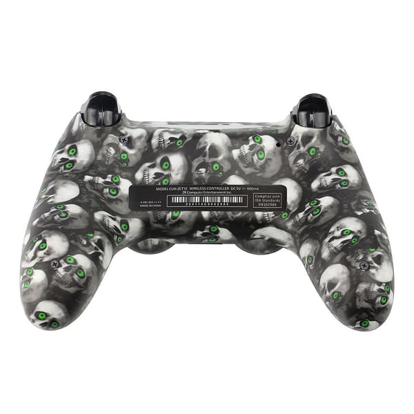 Langaton peliohjain Sony PS4 Bluetooth-peliohjaimelle värinällä - Skull Print Grey