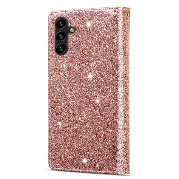 Samsung Galaxy A26 5G Kotelo Tähtitaivas Kaiverrettu Lompakkokotelo Pink gold