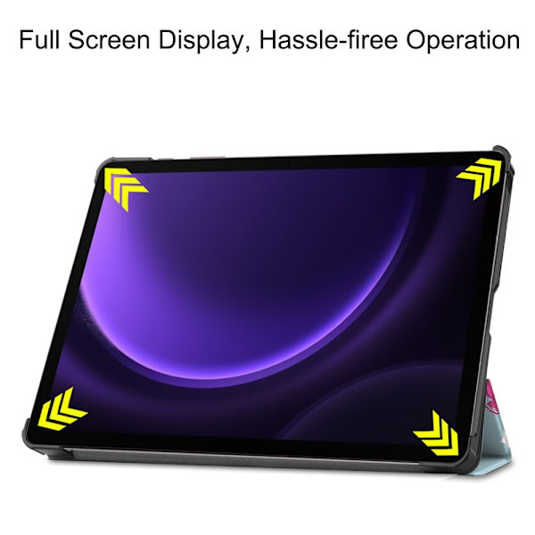 Kolmen taittotelineen älykotelo Samsung Galaxy Tab S9 FE -puhelimelle Multicolor