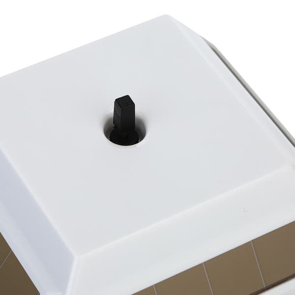 Sol - og batteridrevet skjermstativ Roterende platespiller White