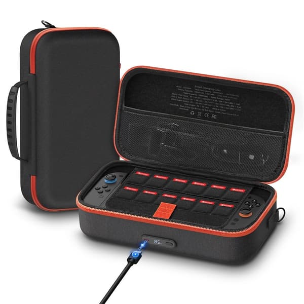 Kompatibel med Nintendo Switch 2; 20.000 mAh-powerbank med display og smart-opladning. Black