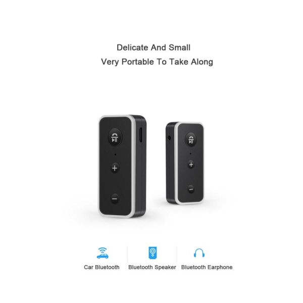 Wireless Bluetooth 5.0 Stereo Audio Music Receiver Svart