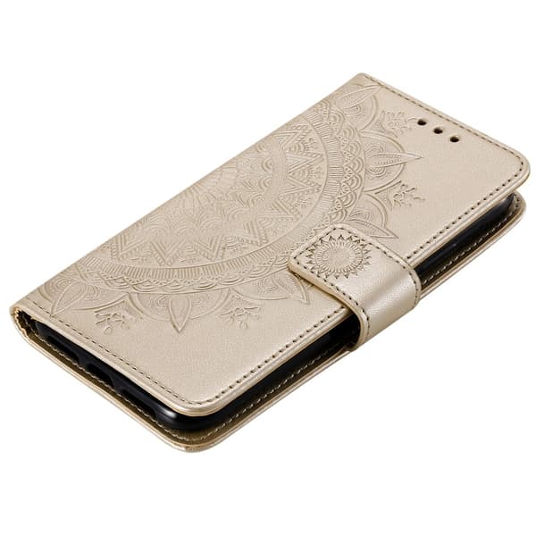 Lommebokdeksel med Stativ og Håndleddsstropp til Sony Xperia 1 VIII Gold