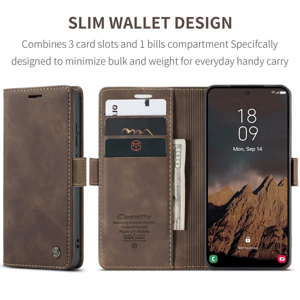 CASEME Plånboksfodral Samsung Galaxy S26 Ultra - Coffee Mörkbrun