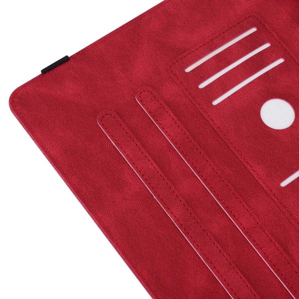 Til iPad 10.9 (2022) Tabletetui Cover Buterfly Imprinting - Rød Red