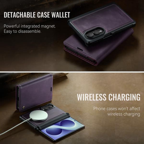 CASEME Magnetisk telefonpungcover til Samsung Galaxy Z Fold8 Purple