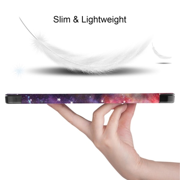 Til iPad Air 11 (2024) Etui Tre-fold Stativ Tablet Cover med Pen Multicolor