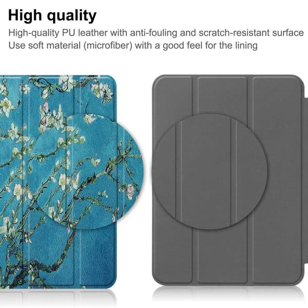 Tri-fold Stativveske for iPad 10.9 (2022) Tablettdeksel Penneholder - Blomst Multicolor