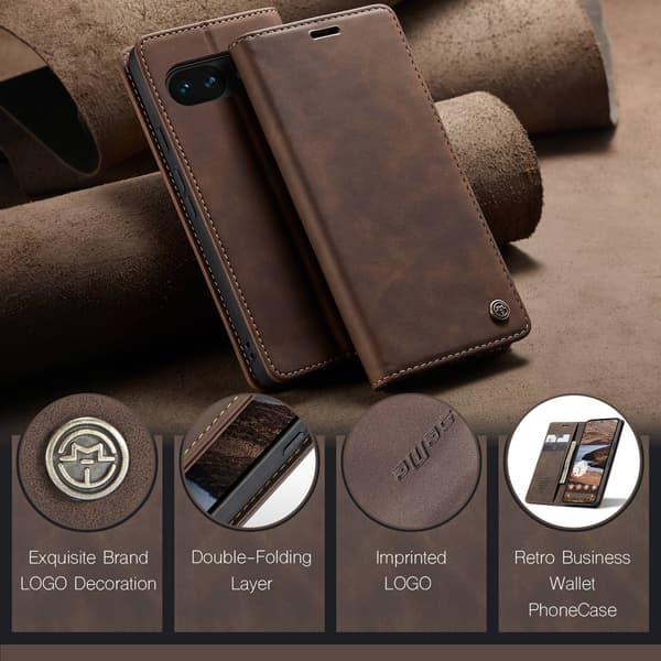 CASEME Google Pixel 10A Kotelo Teline Puhelinkotelo Dark brown