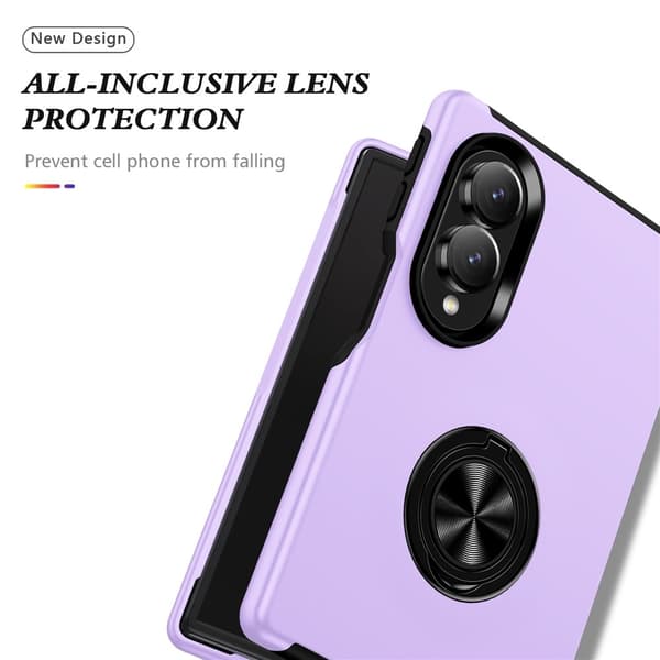 Hybridtelefondeksel med ringholder for Samsung Galaxy Z Fold8 Purple