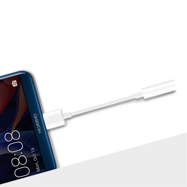 HUAWEI CM20 USB-C till 3.5mm Audio Adapter Vit