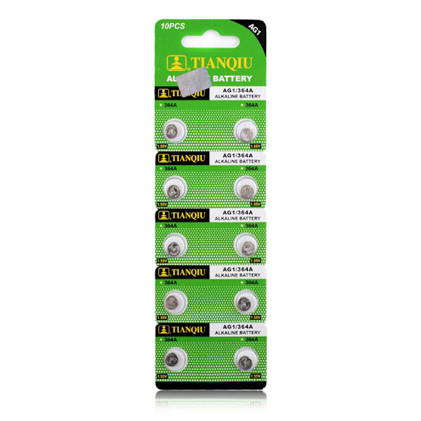 Alkalisk knappcellebatteri SR60/V364/AG 1 stor pakke Silver
