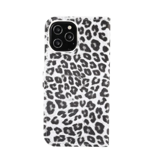 iPhone 12 / 12 Pro Plånboksfodral Fodral Leopard - Vit Vit