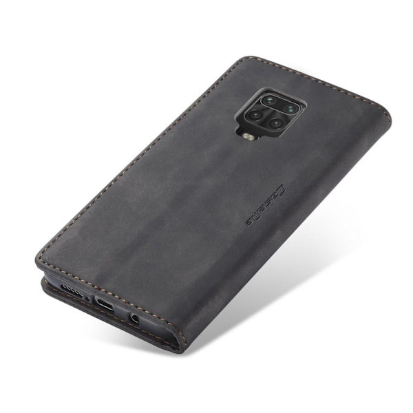 CASEME Retro tegnebog taske til Xiaomi Redmi Note 9 Pro Black