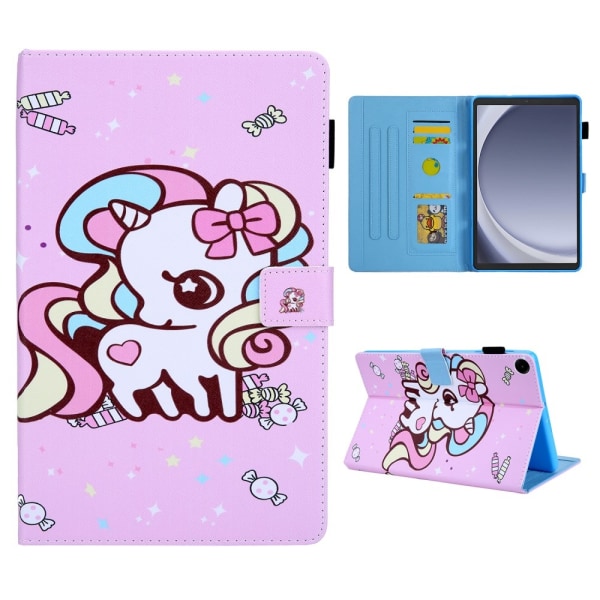 Samsung Galaxy Tab A9 Flip Stand Case PU Leather Pattern Tablet Cover Multicolor