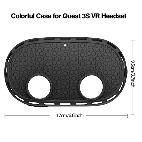Beskyttende etui for Meta Quest 3S VR-headset - Silikondeksel - Svart Black