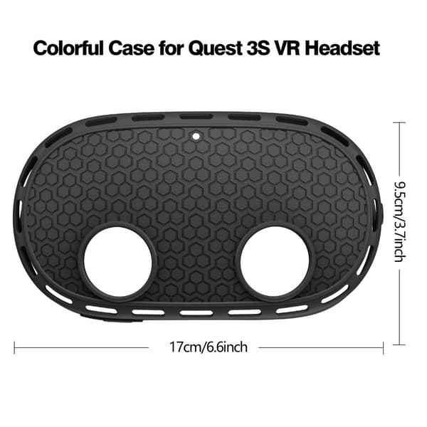 För Meta Quest 3S Skyddsfodral VR Headset Silikonskydd - Svart Svart