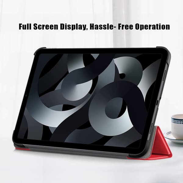 Apple iPad 10.9 2022 Slim Fit Trifoldbart Deksel - Rød Red