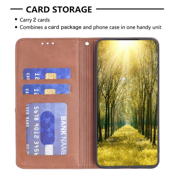 BINFEN COLOR Til Samsung Galaxy A56  Støtsikkert Lommebok-deksel Dark brown