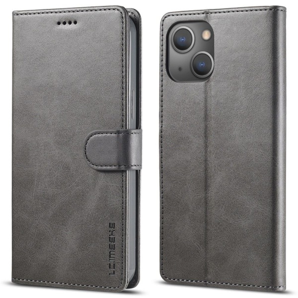 LC.IMEEKE Wallet Stand Etui til iPhone 15 Grey