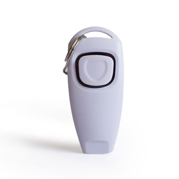 2 in 1 Dog Pet Puppy Training Clicker & Whistle Click Trainer Obedience White