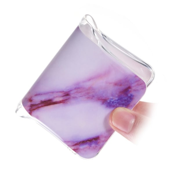 Marble Pattern IMD TPU Soft Back Case for Samsung Galaxy A70 - Style L Black