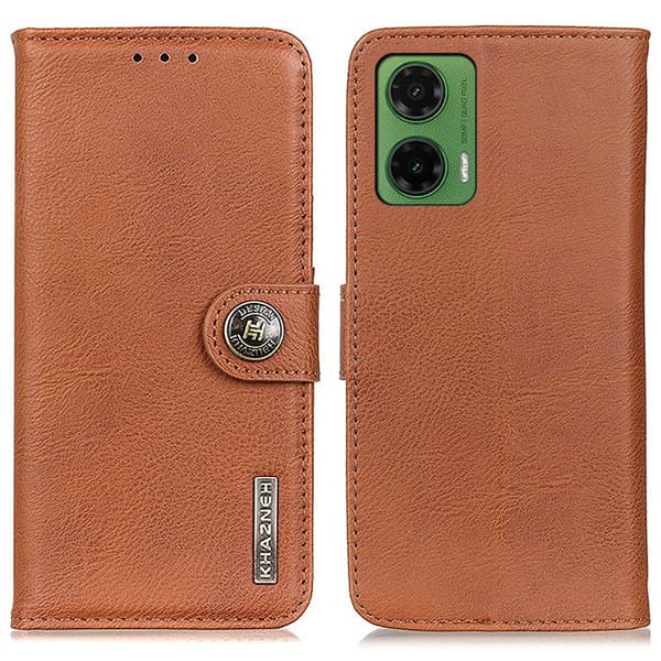 KHAZNEH Motorola Moto G35 Plånboksfodral - Brun Brun